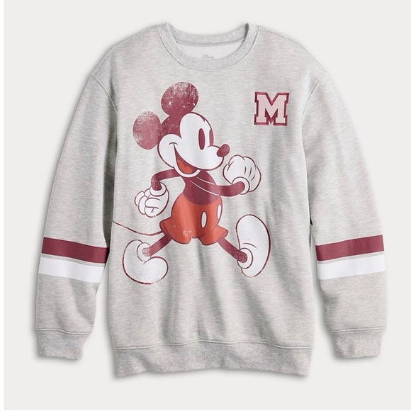 Disney Tops - NWT Disney's Mickey Mouse Juniors' Graphic Fleece Sweatshirt